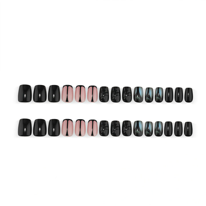 Artificial Nail Set with Elegant Geometric Designs Kalsten