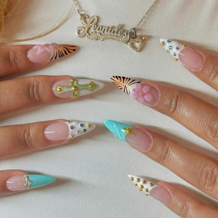 Animal-Inspired Press-On Nail Art Set Kalsten
