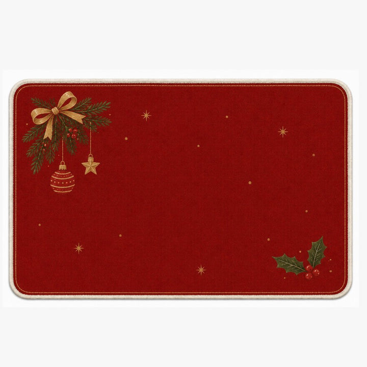 Festive Santa-Themed Bath Mat
