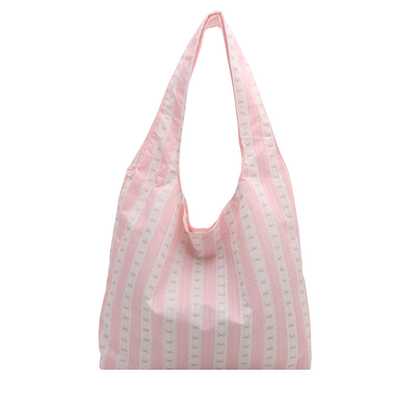 Striped Cotton Tote Bag