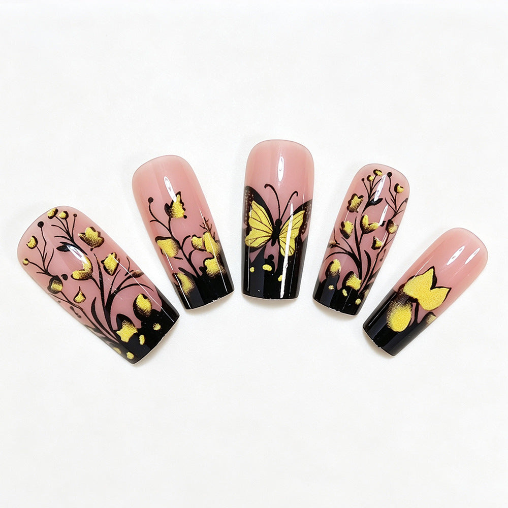 Butterfly Floral Nail Art Design Kalsten
