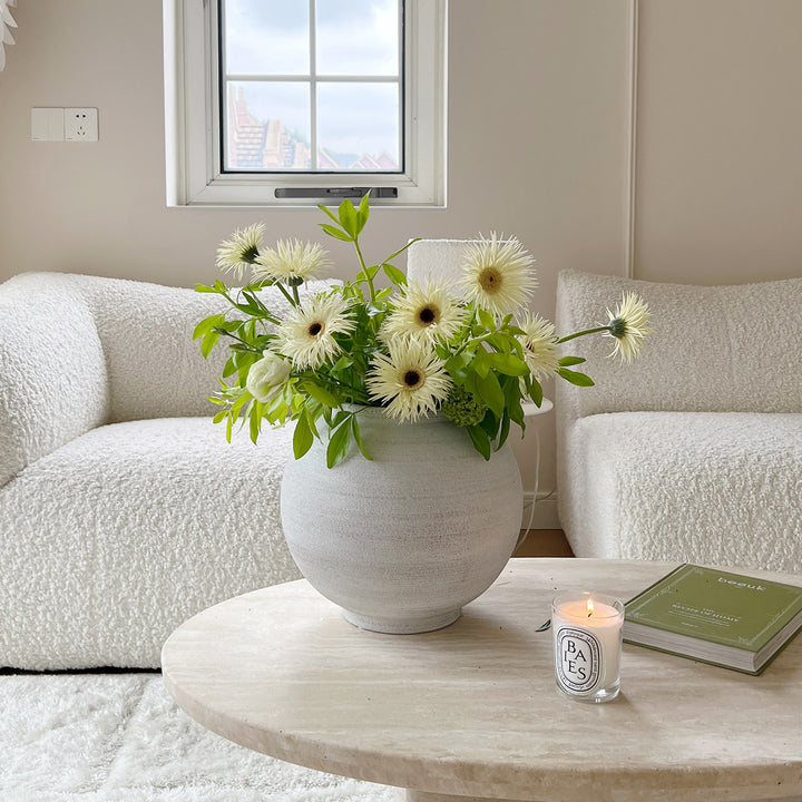 Textured Stone Decorative Vase