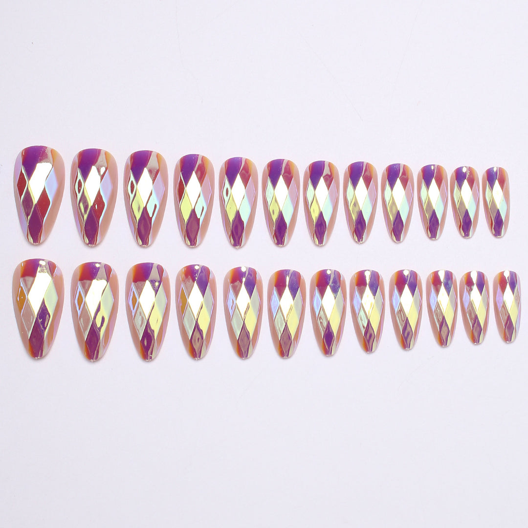 Diamond-Shaped Press-On Nail Set Kalsten