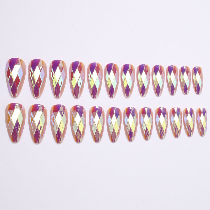 Diamond-Shaped Press-On Nail Set Kalsten
