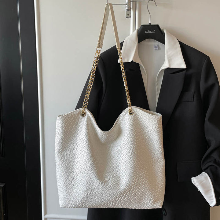Elegant Textured Shopper Tote Bag