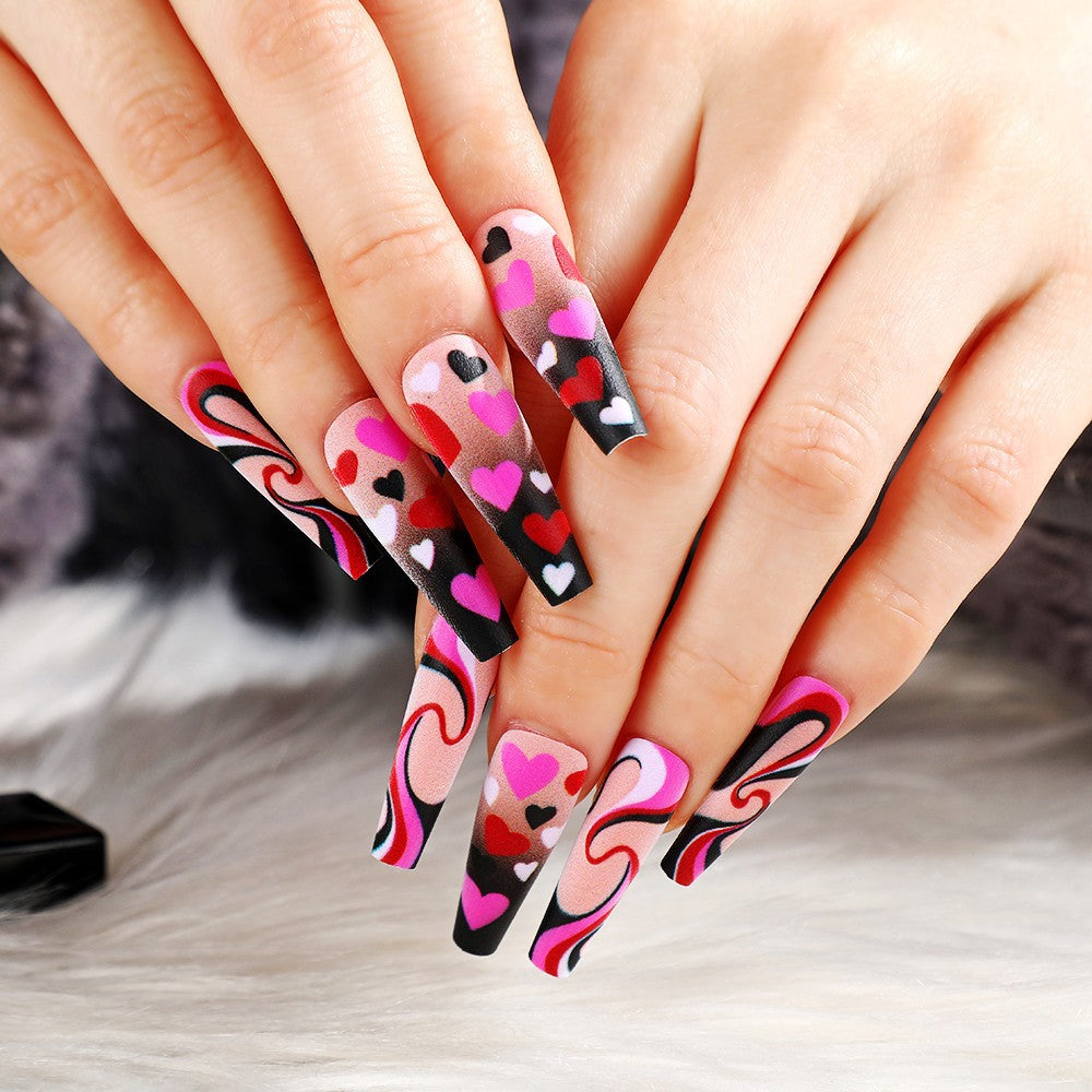 Creative Heart Pattern Art Nails Kalsten
