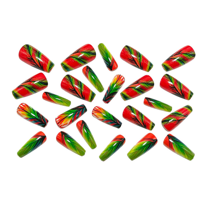 Artificial nails with creative plant designs Kalsten
