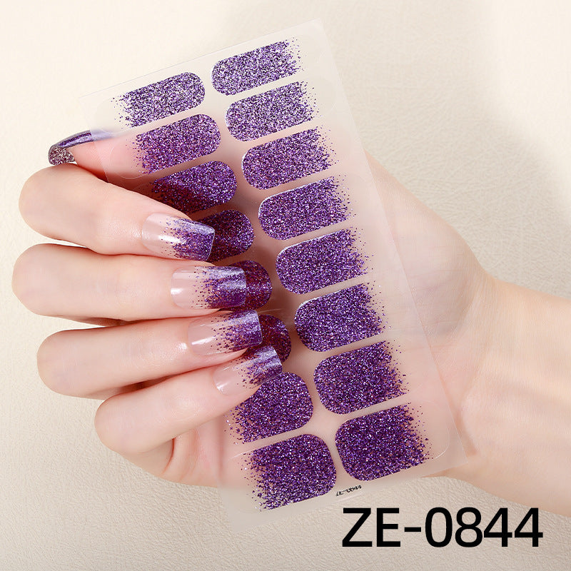 Shimmering Glitter Nail Strips