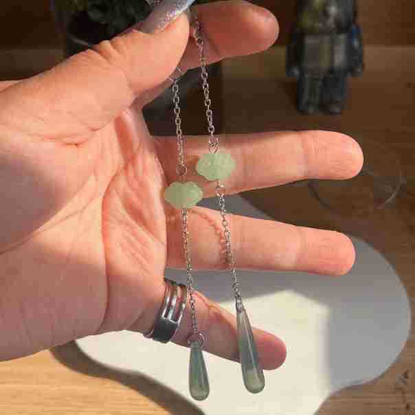 Artisan Leaf Design Dangle Earrings Kalsten
