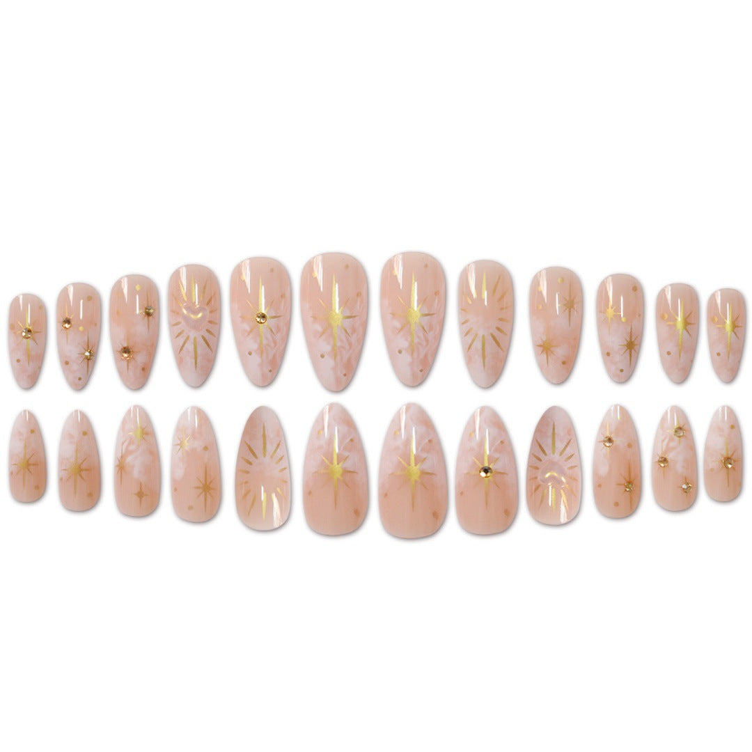 Decorative Star-Accented Press-On Nail Set Kalsten