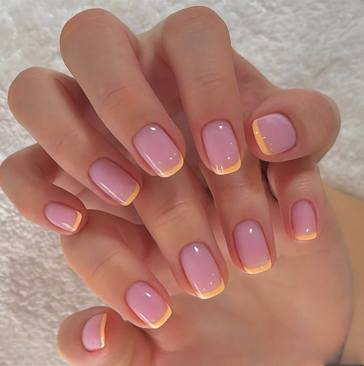 Chic French Tip Acrylic Press-On Nails Kalsten