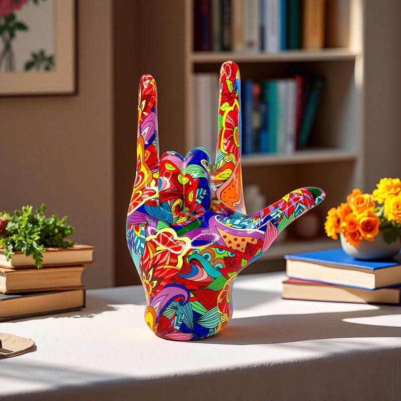 Colorful Hand Sculpture Kalsten