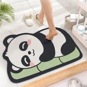 Cartoon Cat-Themed Bath Mat