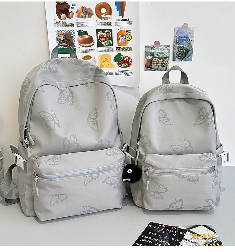 Stylish Floral-Embossed Casual Backpack