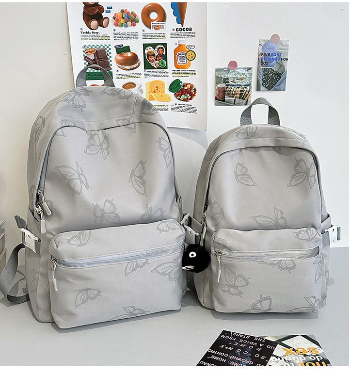 Stylish Floral-Embossed Casual Backpack