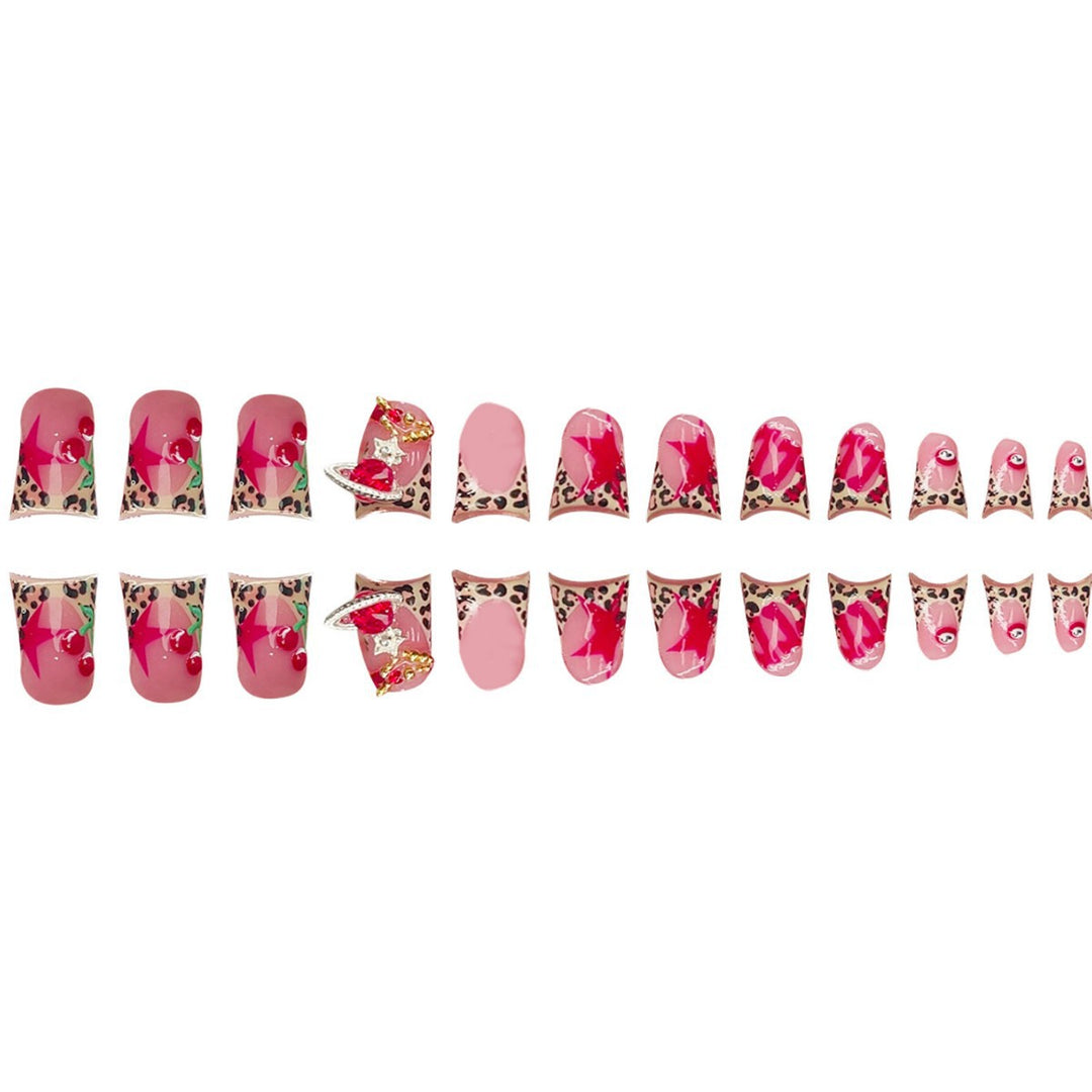 Artistic Leopard Print Press-On Nail Art Kalsten