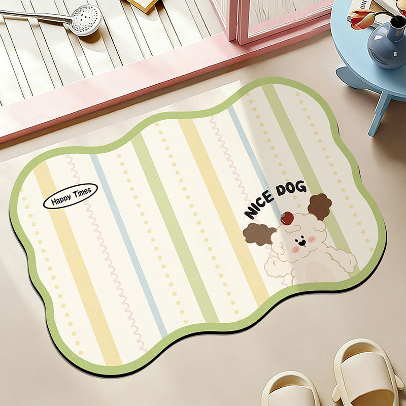 Cute Cartoon Dog Shaped Bath Mat