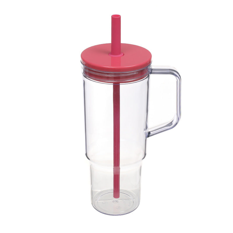 Unisex drinking cup with removable silicone straw and integrated carrying handle Kalsten