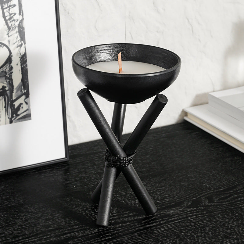 Artistic Tabletop Decorative Bowl with Tripod Stand