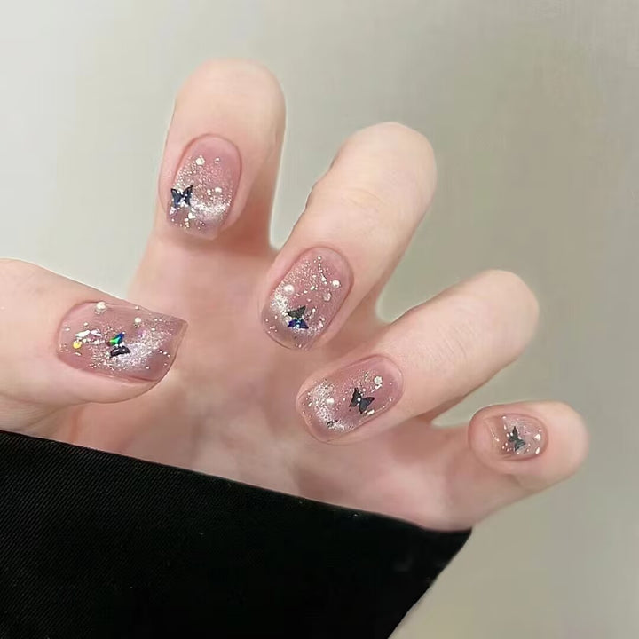 Artistic Floral-Embellished Press-On Nail Art Kalsten