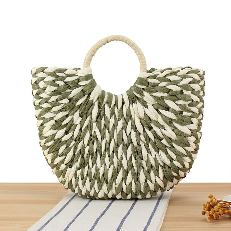 Handbag Made of Handmade Woven Material with Modern Design Kalsten