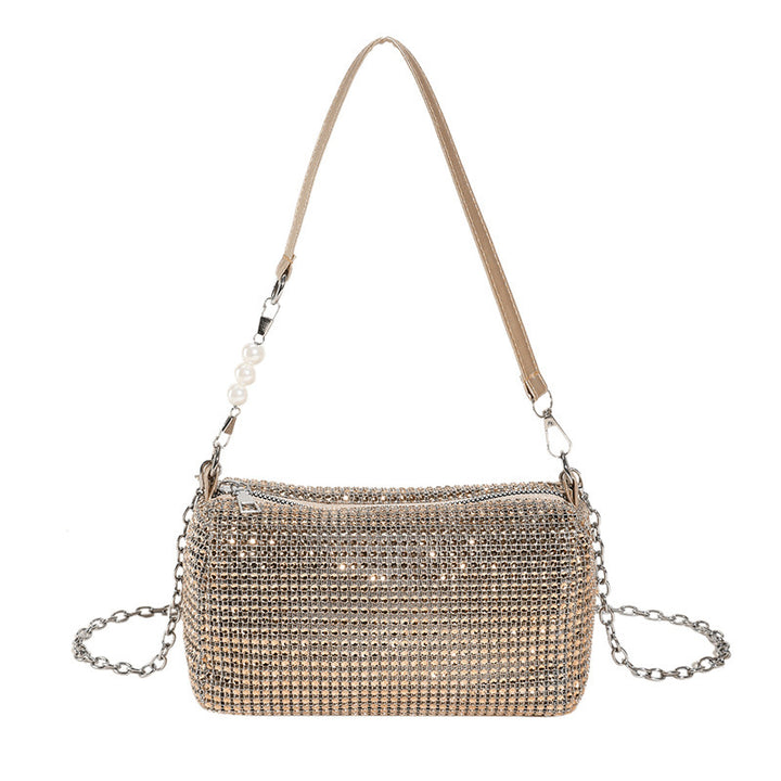 Elegant Crystal-Embellished Evening Clutch