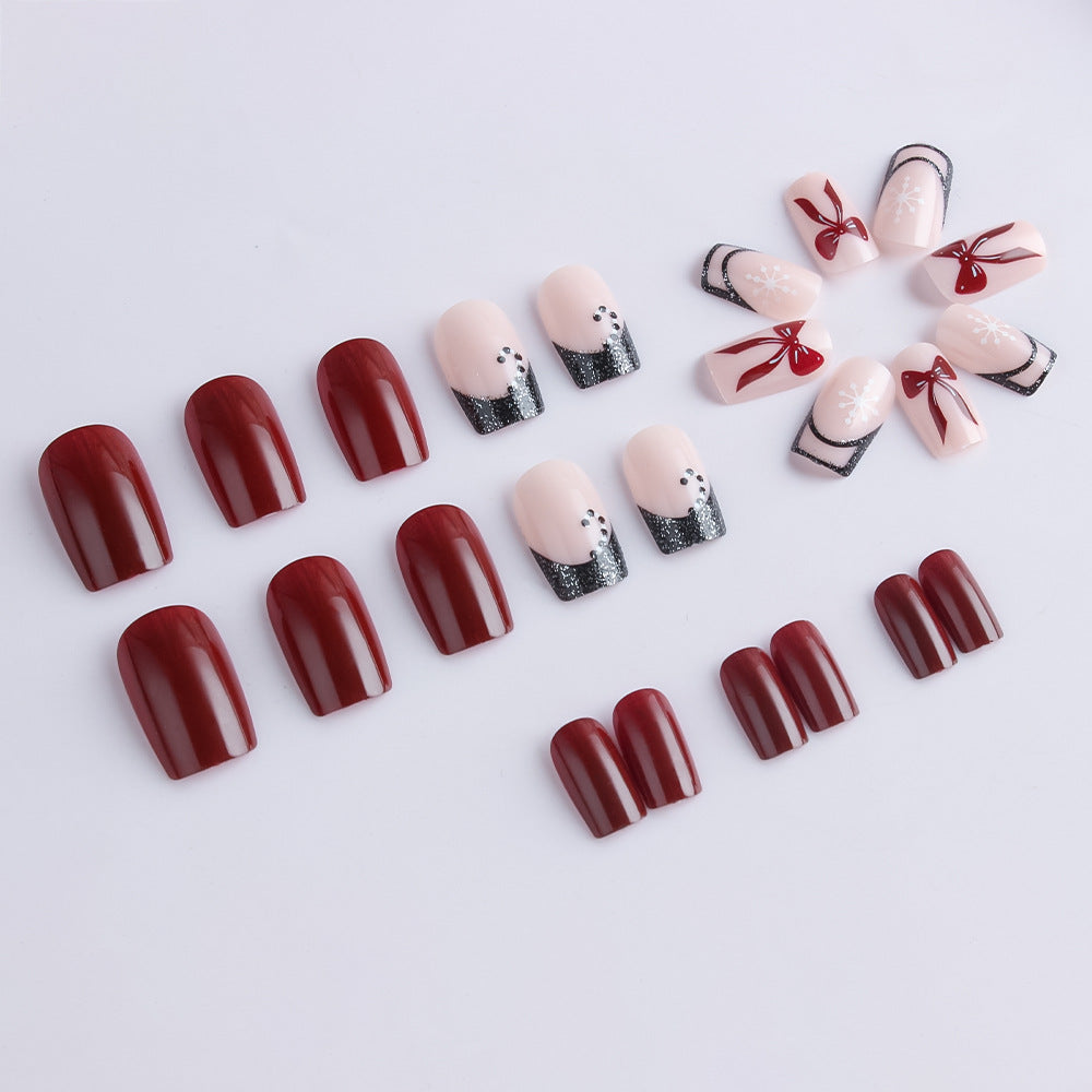 Festive Glamorous Press-On Nail Art Set Kalsten