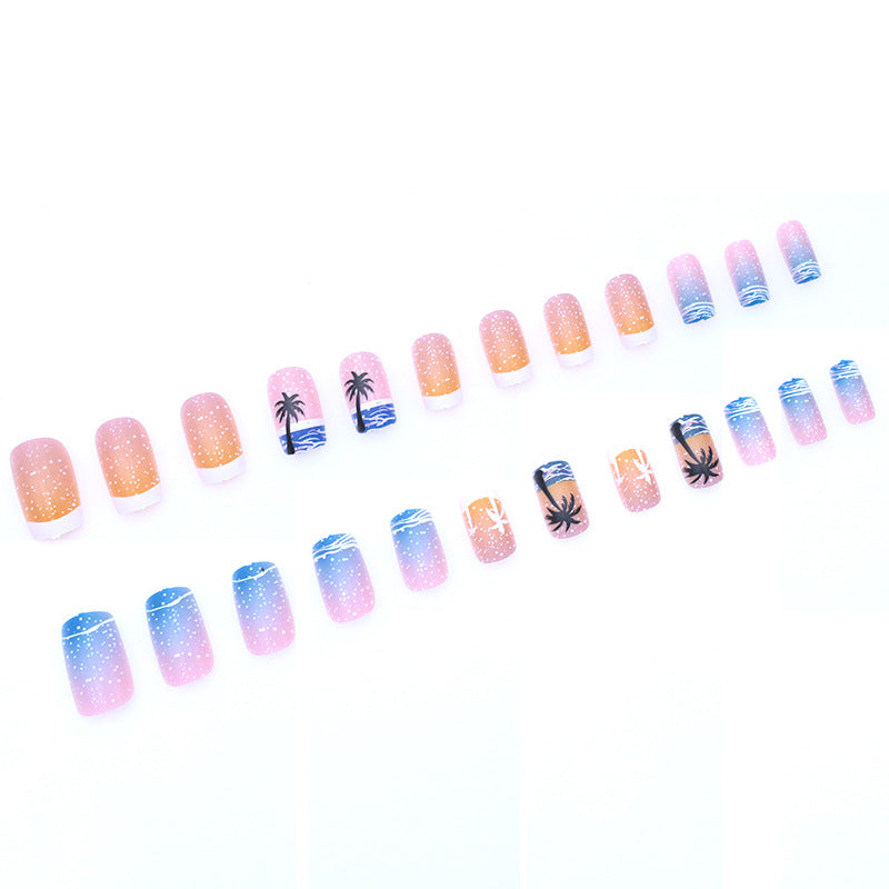 Artistic Summer-Themed Acrylic Nail Design Kalsten