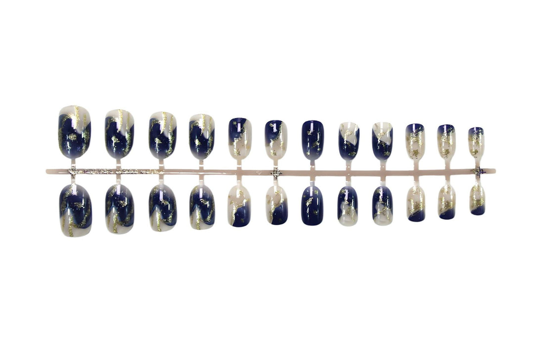 Acrylic nail set with glamorous star and glitter details Kalsten