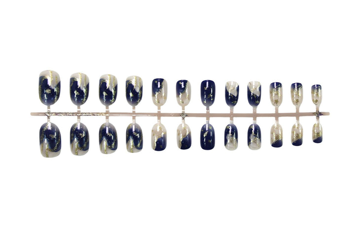 Acrylic nail set with glamorous star and glitter details Kalsten