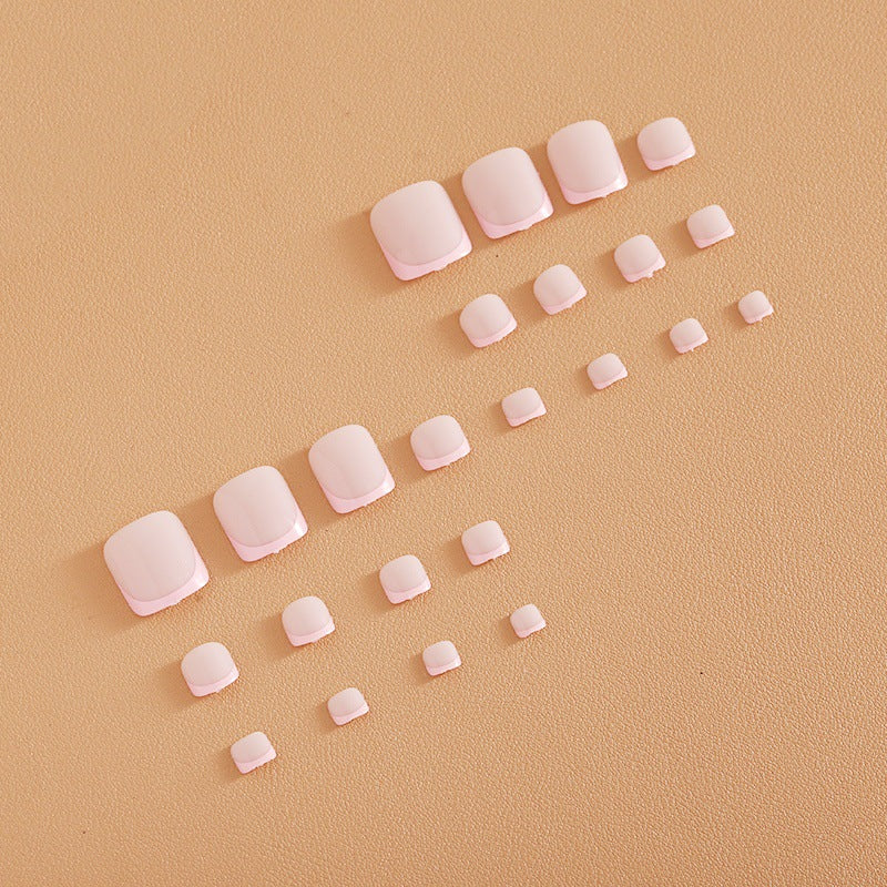 Nail art set with elegant French design and glitter accents Kalsten