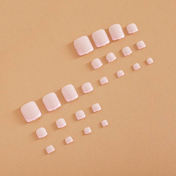 Nail art set with elegant French design and glitter accents Kalsten