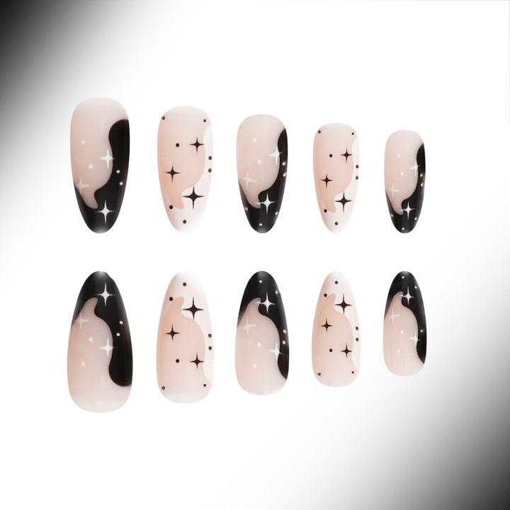 Artistic Galaxy-Themed Press-On Nail Art Kalsten