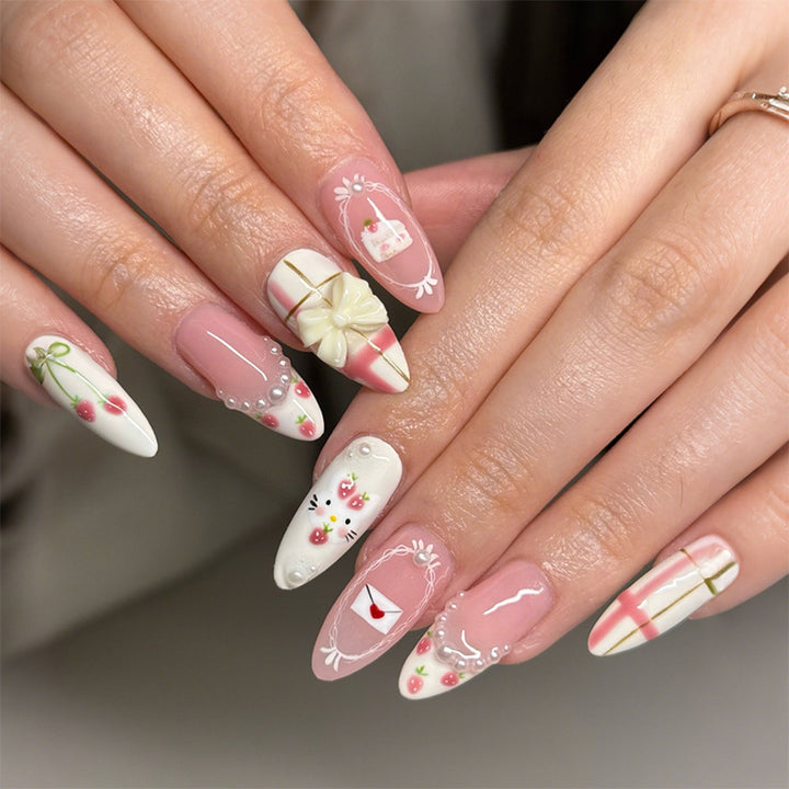 Artistic Decorative Press-On Nail Set Kalsten