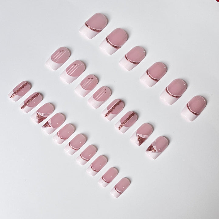 Elegant French Tip Gel Nail Extensions Kalsten