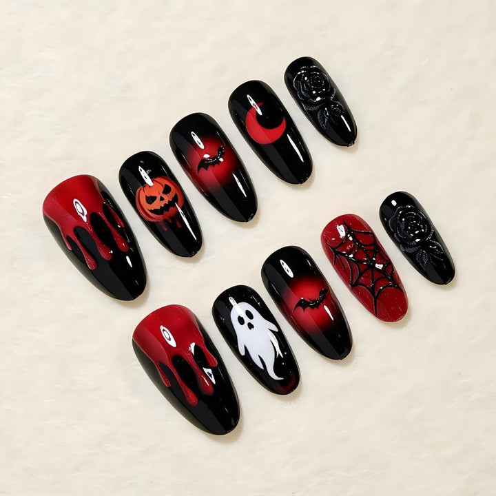 Festive Halloween-Themed Nail Art Set Kalsten