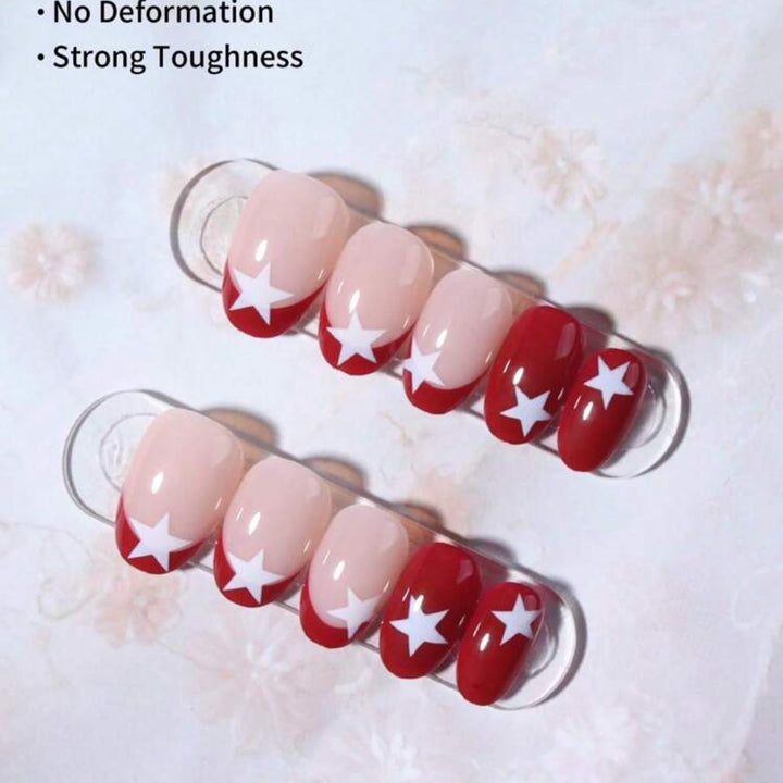 Acrylic nail set with glamorous star design Kalsten