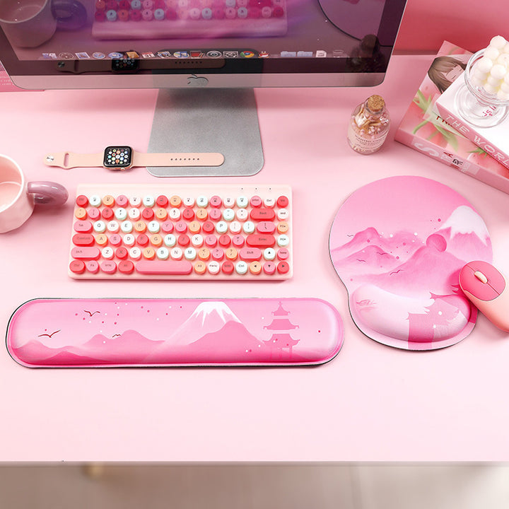 Aesthetic Mouse Pad with Wrist Support