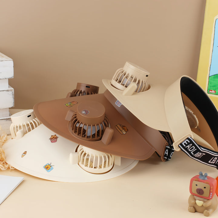 Women Portable Cool Hat with Integrated Fan Kalsten