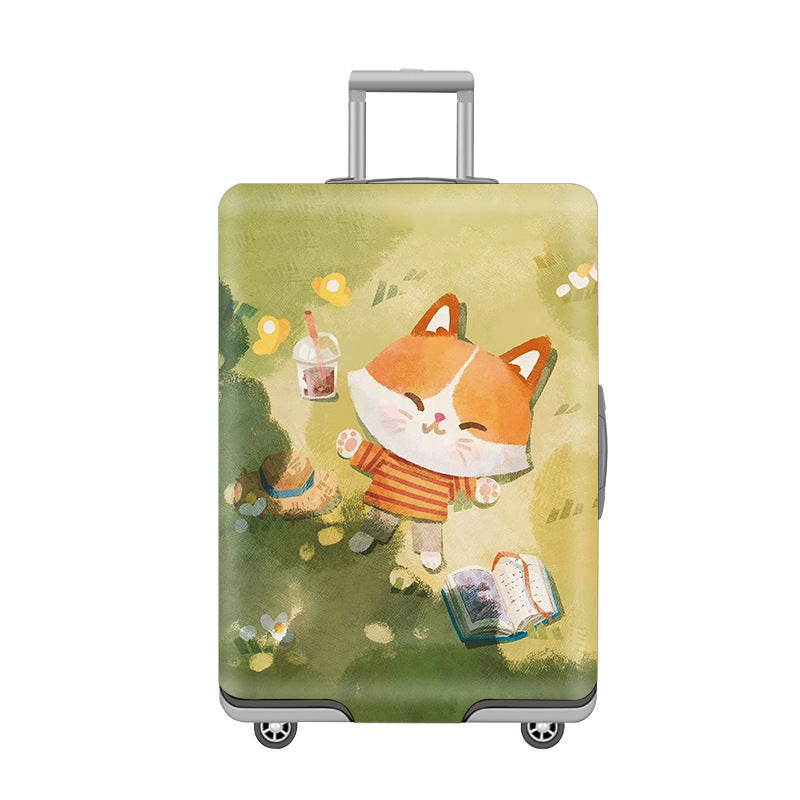 Women's hard-shell suitcase with playful cat design Kalsten