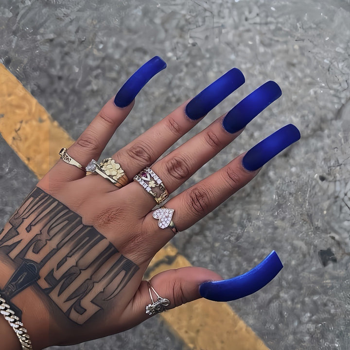 Long Matte Nail Extensions Kalsten