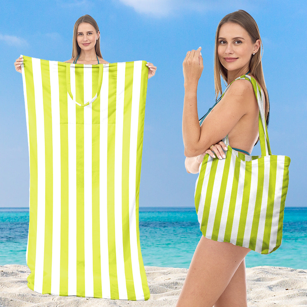 Beach towel with integrated tote bag design Kalsten