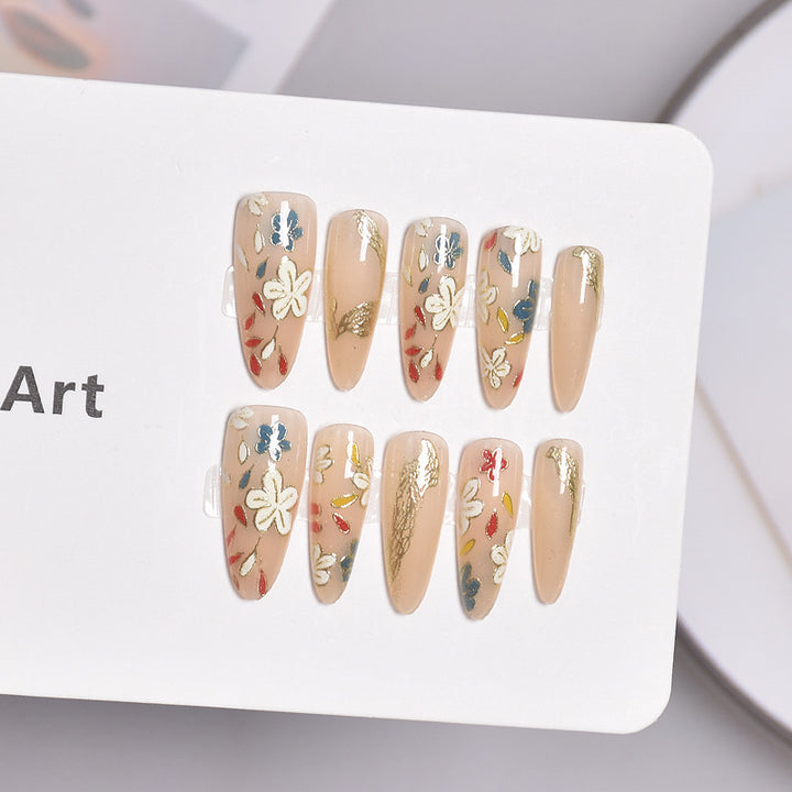 Elegant Floral Design Press-On Nails Kalsten