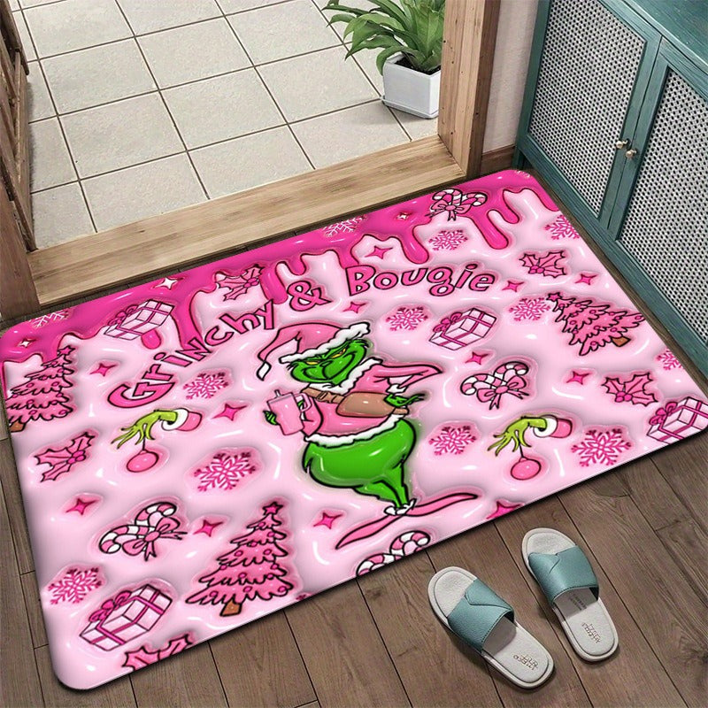 Grinch Christmas Themed Doormat Kalsten