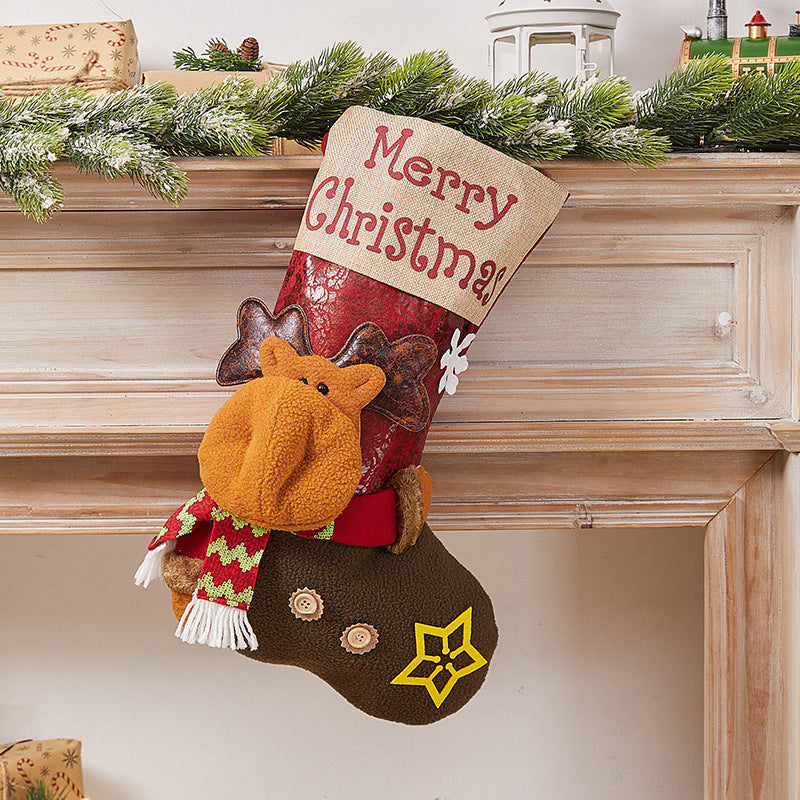 Festive Christmas stocking with nostalgic design Kalsten