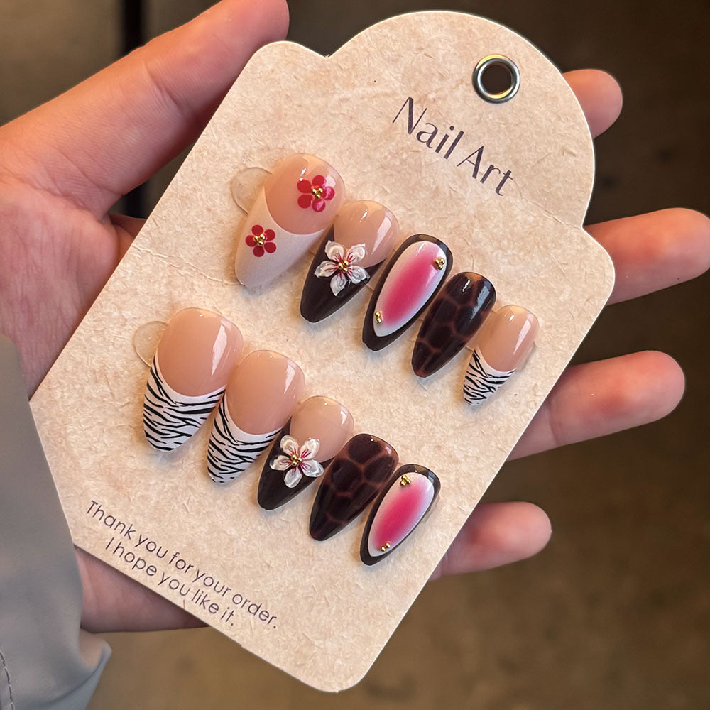 Decorative Floral Press-On Nail Set Kalsten 1787294384