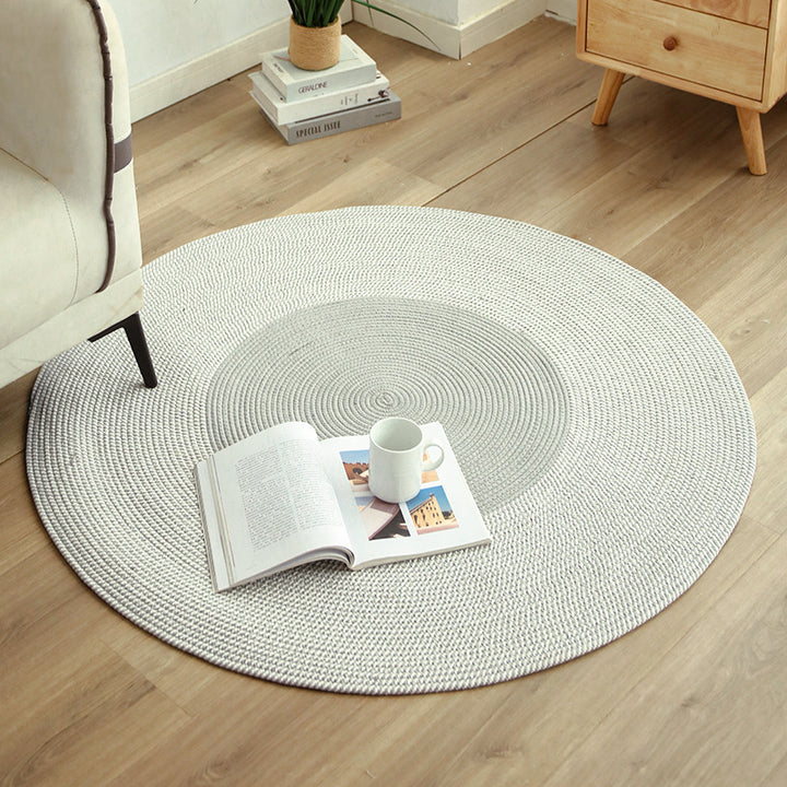 Round Jute Rug with Fringes Kalsten