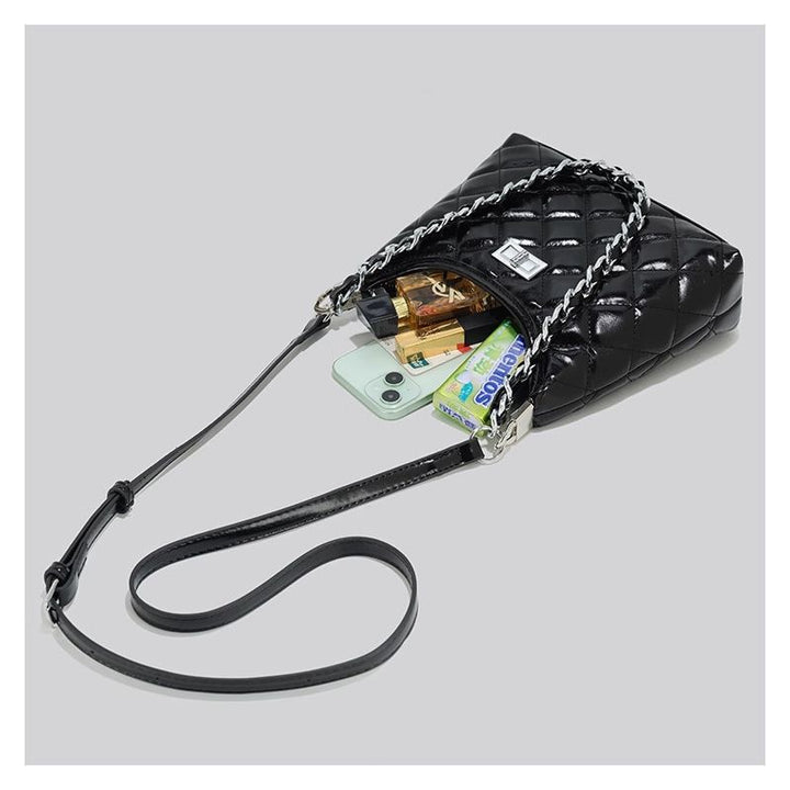 Quilted Chain-Handled Shoulder Bag Kalsten