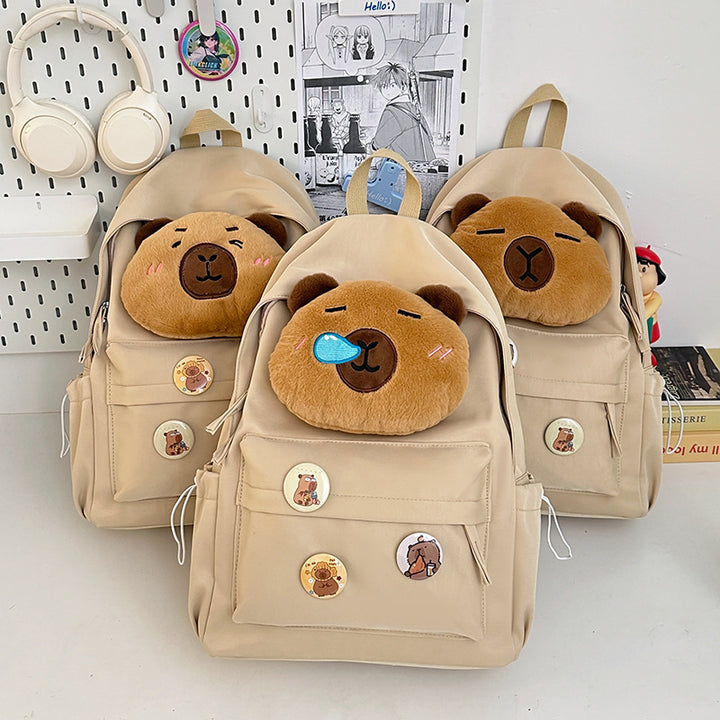 Backpack with Cozy Bear Design and Practical Compartments Kalsten