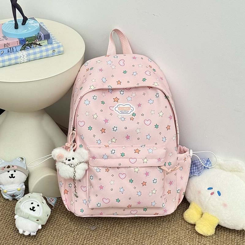 Fun Star-Patterned School Backpack